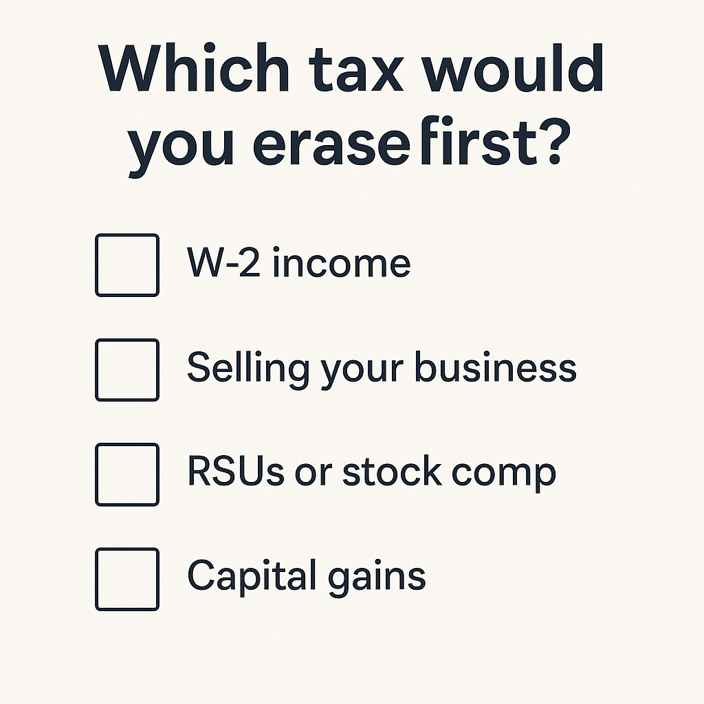 If You Could Erase Taxes on One Thing…